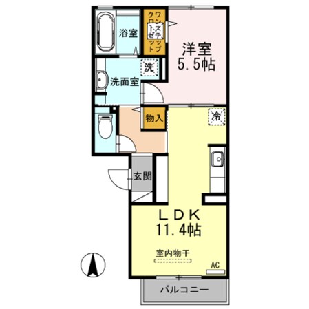 高井田駅 徒歩4分 2階の物件間取画像